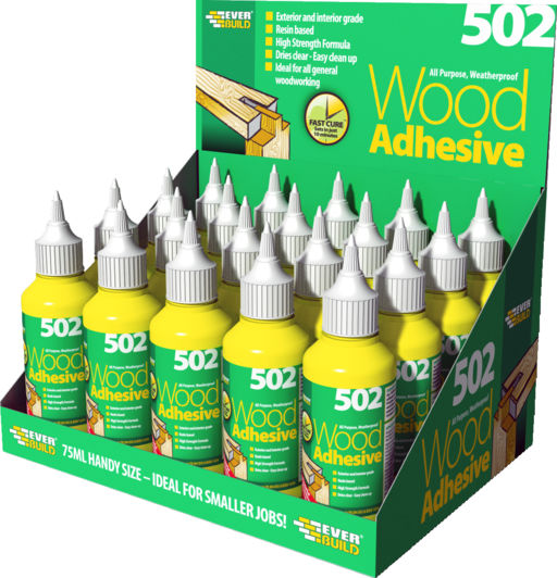 Everbuild 502 All Purpose Weatherproof Wood Adhesive, 1 L